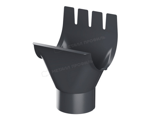 Воронка выпускная Металл Профиль Foramina PUR D125/100 RAL 7024 Серый графит