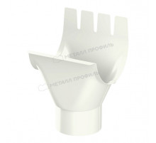 Воронка выпускная Металл Профиль Foramina PUR D125/100 RAL 9010 Чистый белый