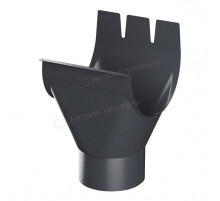 Воронка выпускная Металл Профиль Foramina PUR D150/100 RAL 7024 Серый графит