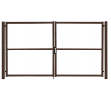 Ворота Grand Line Colority Zinc Lock 1,5 х 3,5 м. RAL 8017 Коричневый шоколад