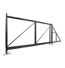 Ворота откатные Grand Line Colority Zinc 2,03 x 4,0 м. RAL 7024 Серый графит