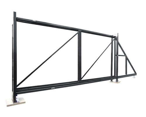 Ворота откатные Grand Line Colority Zinc 2,03 x 4,0 м. RAL 7024 Серый графит