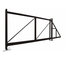 Ворота откатные Grand Line Colority Zinc 2,03 x 4,0 м. RR 32 Темно-коричневый
