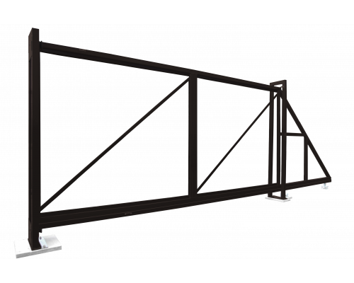 Ворота откатные Grand Line Colority Zinc 2,03 x 4,5 м. RR 32 Темано-коричневый
