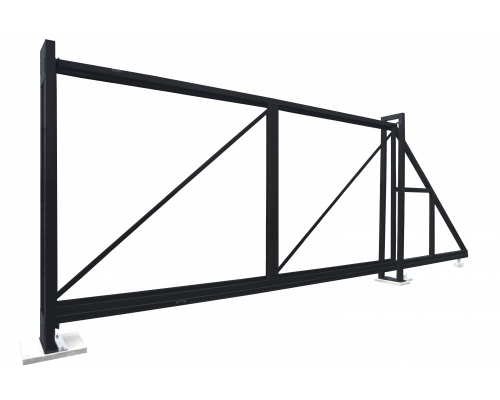 Ворота откатные Grand Line Colority Zinc 2,03 x 6,0 м. RAL 7024 Серый графит