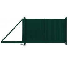 Ворота откатные Grand Line Estet 1,65 х 3,5 RAL 6005 Зеленый мох