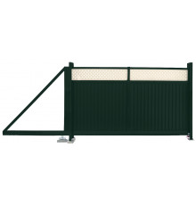 Ворота откатные Grand Line Estet Plus 2,0 х 3,5 м. RAL 6005/1013