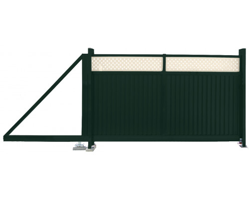Ворота откатные Grand Line Estet Plus 2,0 х 3,5 м. RAL 6005/1013