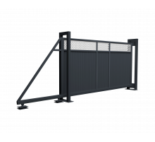 Ворота откатные Grand Line Estet Plus 2,0 х 4,5 м. RAL 6005/1014