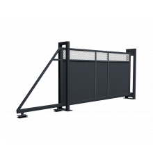 Ворота откатные Grand Line Estet Plus 2,0 х 4,5 м. RAL 7024/1013