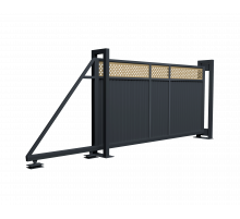 Ворота откатные Grand Line Estet Plus 2,0 х 4,5 м. RAL 7024/1014
