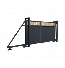 Ворота откатные Grand Line Estet Plus 2,0 х 4,5 м. RAL 7024/1014