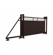 Ворота откатные Grand Line Estet Plus 2,0 х 4,5 м. RAL RR 32/1013