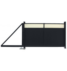 Ворота откатные Grand Line Estet Plus 2,4 х 3,5 м. RAL 7024/1014