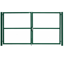 Ворота распашные Grand Line Colority Zinc Lock 1,5 х 3,5 м. RAL 6005 Зеленый мох
