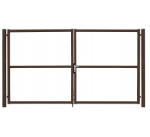 Ворота распашные Grand Line Colority Zinc Lock 1,8 х 3,5 м. RAL 8017 Коричневый шоколад