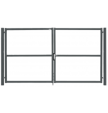 Ворота распашные Grand Line ColorZn Lock 2,0 х 4,0 м. RAL 7012