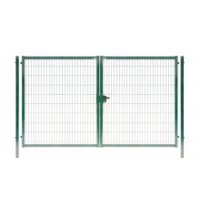 Ворота распашные Grand Line Medium New Lock 1,53 х 3,5 м. RAL 6005 Зеленый мох