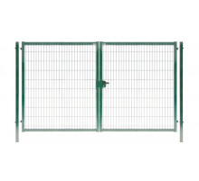 Ворота распашные Grand Line Medium New Lock 1,73 х 3,5 RAL 6005 Зеленый мох