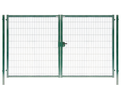 Ворота распашные Grand Line Medium New Lock 1,73 х 4,0 м. RAL 6005 Зеленый мох