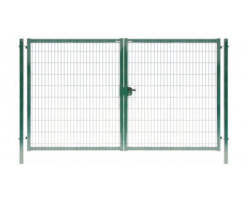 Ворота распашные Grand Line Medium New Lock 2,03 х 3,5 м. RAL 6005 Зеленый мох
