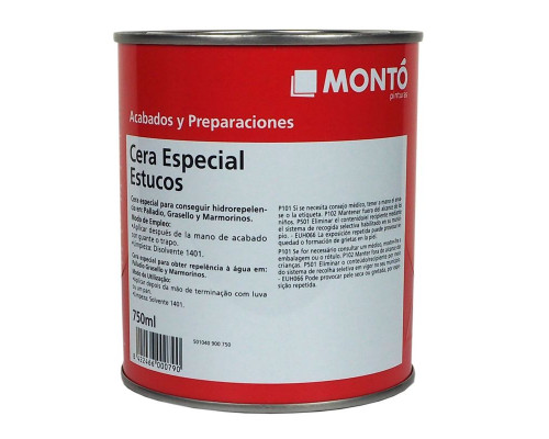 Воск для декортаивных штукатурок Monto CERA ESPECIAL ESTUCOS прозрачный 0,75 л.
