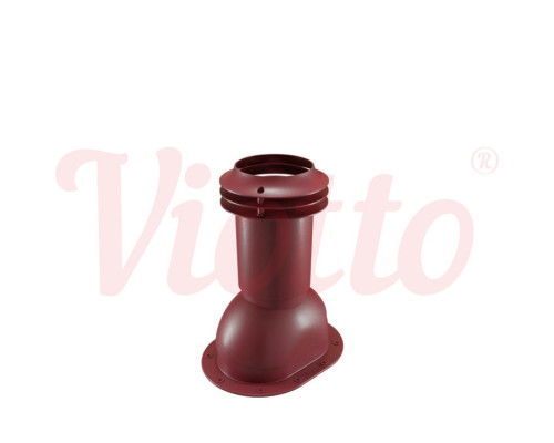 Выход канализации для фальцевой и мягкой кровли Viotto 110 х 550 мм. RAL 3005 Красный