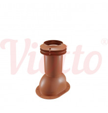 Выход канализации для фальцевой и мягкой кровли Viotto 110 х 550 мм. RAL 8004 Терракотовый