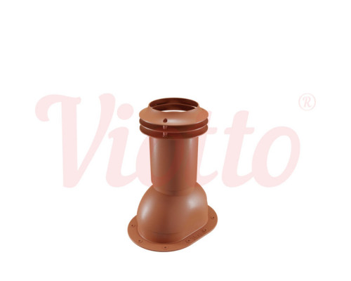 Выход канализации для фальцевой и мягкой кровли Viotto 110 х 550 мм. RAL 8004 Терракотовый