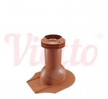 Выход канализации для мягкой кровли Viotto 110 х 550 мм. RAL 8004 Терракотовый