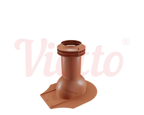 Выход канализации для мягкой кровли Viotto 110 х 550 мм. RAL 8004 Терракотовый