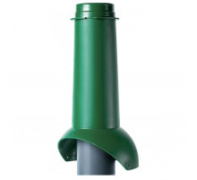 Выход канализации изолированный KROVENT Pipe-VT IS 110 х 500 мм. RAL 6005 Зеленый