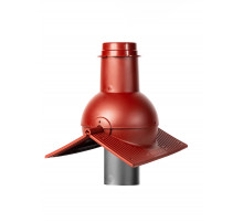 Выход канализации коньковый KROVENT Pipe-cone RAL 3009 Красный