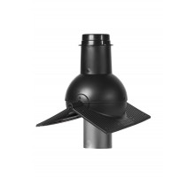 Выход канализации коньковый KROVENT Pipe-cone RAL 9005 Черный