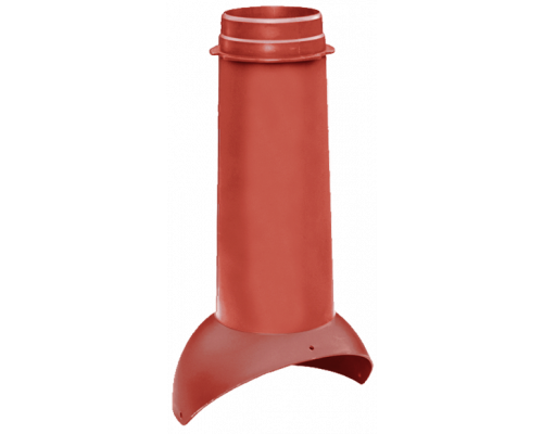 Выход вентиляции / аэратор универсальный KROVENT Pipe-VT 110 х 500 мм. RAL 3009 Красный