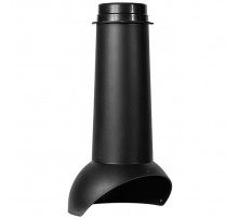 Выход вентиляции / аэратор универсальный KROVENT Pipe-VT 110 х 500 мм. RAL 9005 Черный