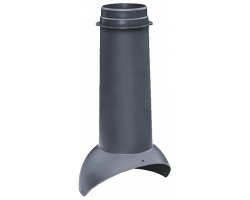Выход вентиляции / аэратор универсальный KROVENT Pipe-VT 110 х 500 мм. RAL 9005 Черный