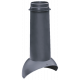 Выход вентиляции / аэратор универсальный KROVENT Pipe-VT 110 х 500 мм. RAL 9005 Черный