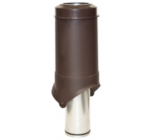 Выход вентиляции изолированный KROVENT Pipe VT IS 125 х 700 мм. коричневый RAL 8017