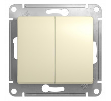 Выключатель AtlasDesign Бежевый 2-клавишный сх.5, 10АХ, механизм | ATN000251 | Schneider Electric