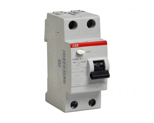 Выключатель дифференциального тока ABB (УЗО) 2п 40А 30мА FH202 (FH202 AC-40/0,03)