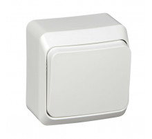 Выключатель одноклавишный наружный белый ЭТЮД сх.1 Schneider Electric BA10-001B)