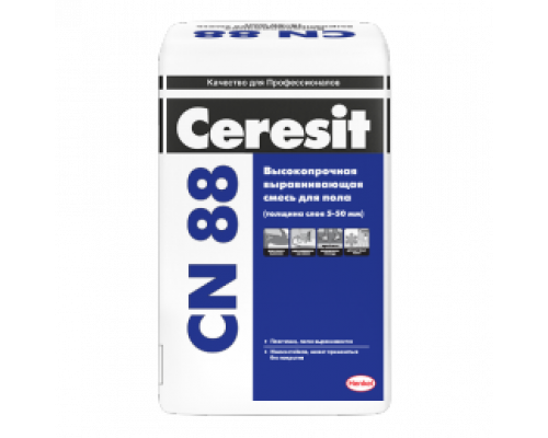 Высокопрочная выравнивающая смесь для пола Ceresit CN-88 (от 5 до 50 мм) 25 кг.