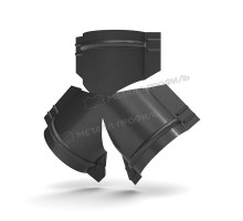 Y-образный тройник для круглого конька R110 Металл Профиль VALORI DarkGrey Темно-серый 0,5 мм.