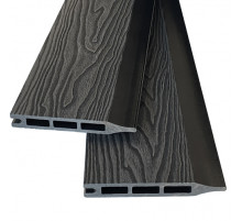 Заборная панель шип-паз EasyDecking Вуд-Икс 146 х 20 х 3010 мм. Черное дерево 3D