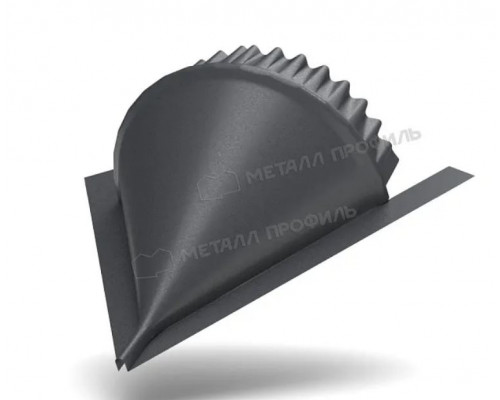 Заглушка конька круглого конусная (VALORI-20-Grey-0.5) Металл Профиль