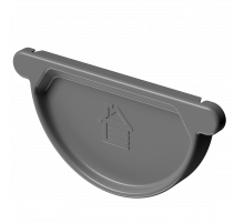 Заглушка желоба Docke STAL PREMIUM 125/90 Графит RAL 7024