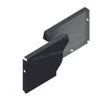 Заглушка желоба левая Металл Профиль Foramina Freeze QUADRO 120/76 RAL 7024 Серый графит