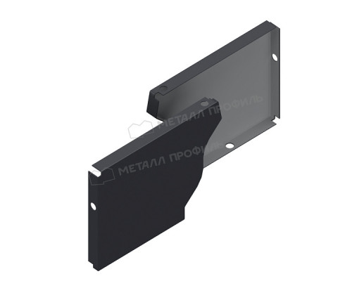 Заглушка желоба левая Металл Профиль Foramina Freeze QUADRO 120/76 RAL 7024 Серый графит