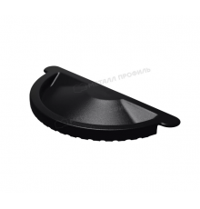Заглушка желоба Металл Профиль Foramina PUR D125 RAL 9005 Черный темный